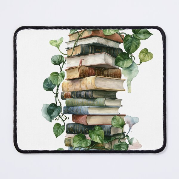 Item preview, Librarian Chic Vintage Book Stack And Pothos Vines designed and sold by dragonwolfpack.