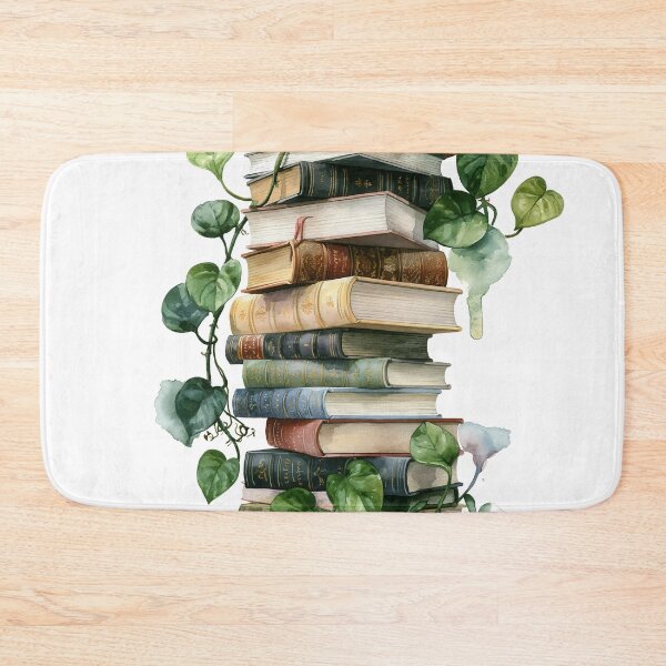 Item preview, Librarian Chic Vintage Book Stack And Pothos Vines designed and sold by dragonwolfpack.