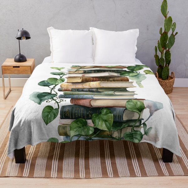 Item preview, Librarian Chic Vintage Book Stack And Pothos Vines designed and sold by dragonwolfpack.