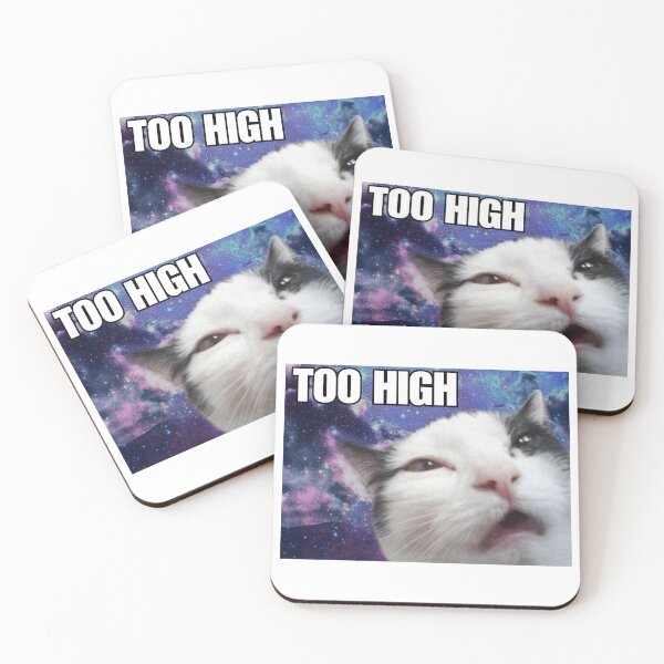 Item preview, Cat Meme 'Too High' designed and sold by Late Theory.
