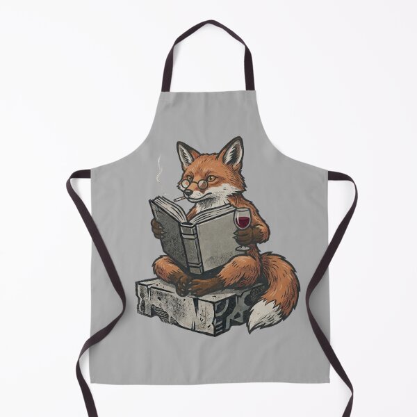 Item preview, Fox with book, cigarette, and wine designed and sold by annvanart.