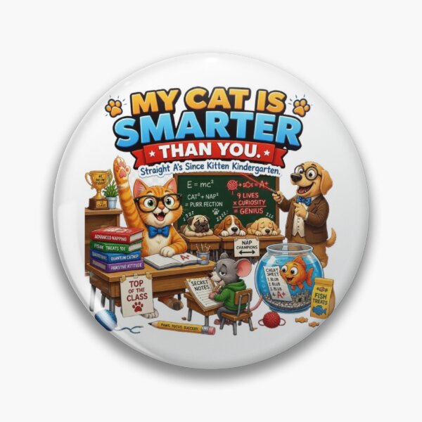 Item preview, Funny Classroom Cat Teacher Design | My Cat Is Smarter Than You designed and sold by Obinne.