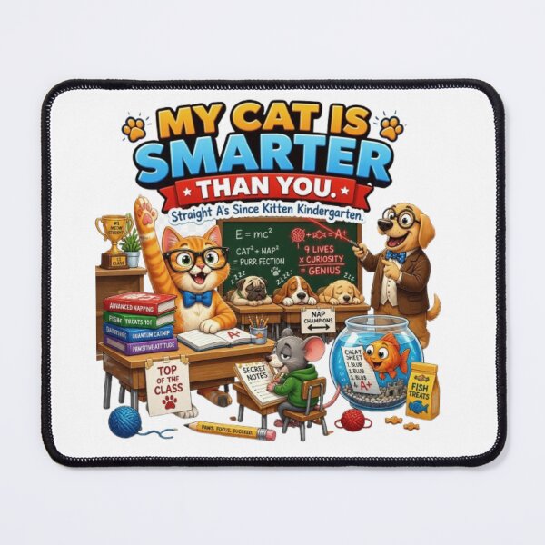 Item preview, Funny Classroom Cat Teacher Design | My Cat Is Smarter Than You designed and sold by Obinne.