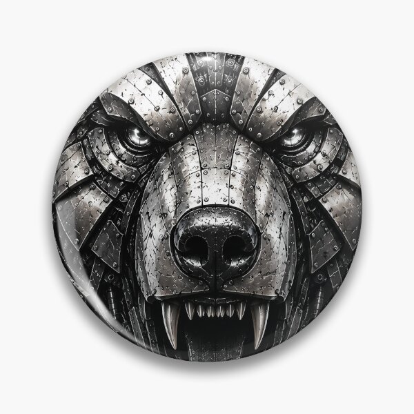 Item preview, Steel bear V3 – Industrial Metal Eagle Head | Steel Beast Mechanical Predator designed and sold by SteelCoat Studio.