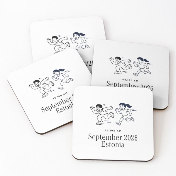 Item preview, Estonia 42.195 KM September 2026 Kawaii Doodle Runner designed and sold by Tattyarts.