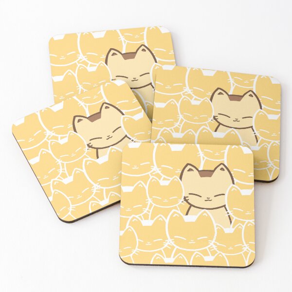 Item preview, Cute Kawaii Yellow Cat Pattern Cat designed and sold by Sleepy-Town.