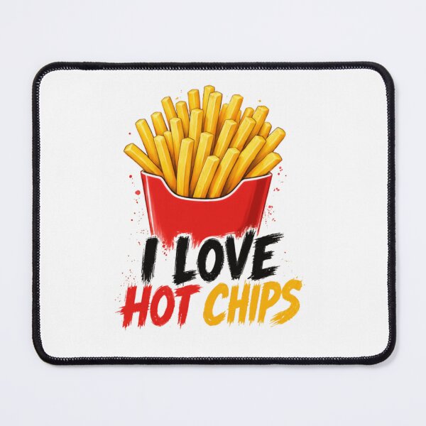 Item preview, I Love Hot Chips French Fries Foodie Snack Lover designed and sold by RetroMini2026.