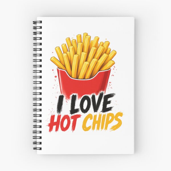 Item preview, I Love Hot Chips French Fries Foodie Snack Lover designed and sold by RetroMini2026.