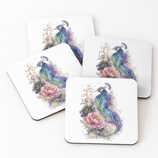 Item preview, Vintage Floral Peacock  for T-Shirts, Stickers, Posters & Sublimation designed and sold by Mnrrstudio.