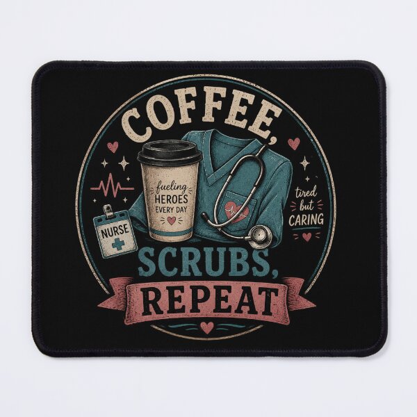 Item preview, Coffee Scrubs Repeat Nurse Life designed and sold by RetroPlus.