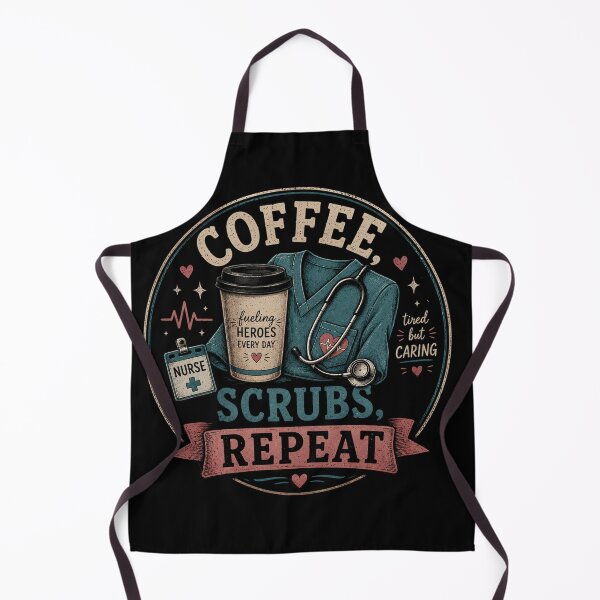 Item preview, Coffee Scrubs Repeat Nurse Life designed and sold by RetroPlus.