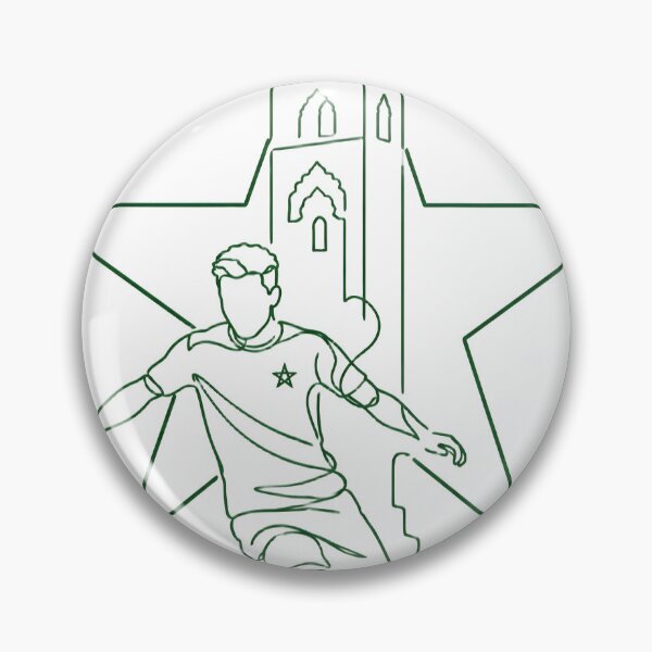 Item preview, Minimalist Morocco Football Player Line Art designed and sold by ItaloVibes.