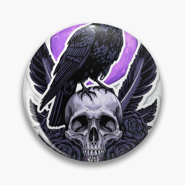 Item preview, Gothic Raven Skull Sticker designed and sold by NovaSticker Co..