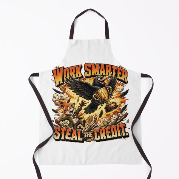 Item preview, Work Smarter Steal The Credit – Funny Crow Vintage Comic T-Shirt designed and sold by Cavalier-org.