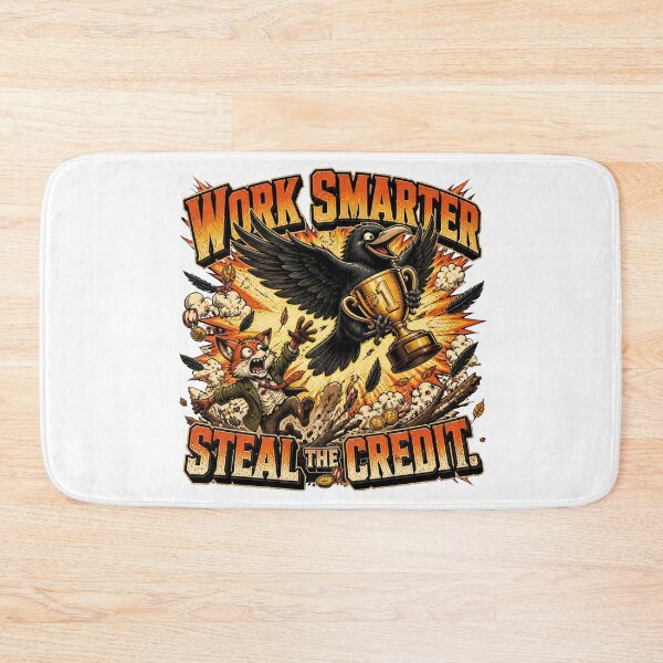 Item preview, Work Smarter Steal The Credit – Funny Crow Vintage Comic T-Shirt designed and sold by Cavalier-org.