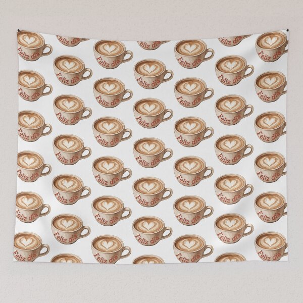 Item preview, Warm Illustration of Coffee Latte Art designed and sold by Lorens Designs.