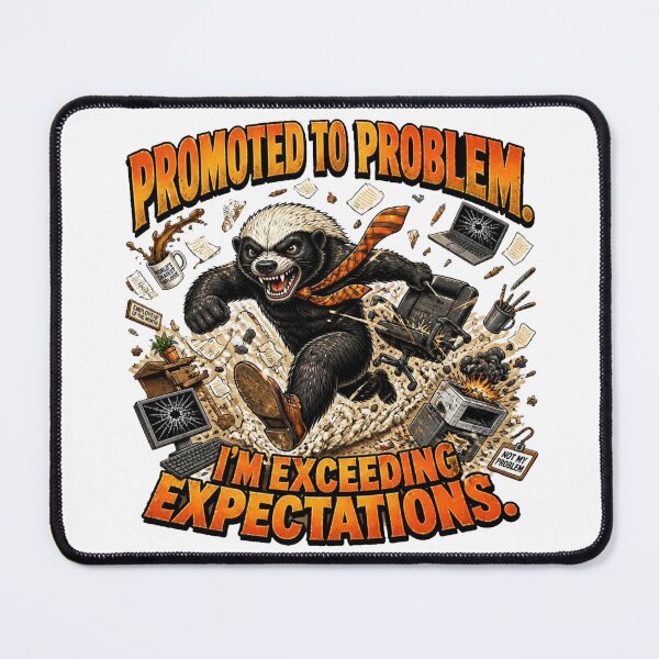 Item preview, Promoted to Problem Funny Honey Badger Office T-Shirt designed and sold by Cavalier-org.