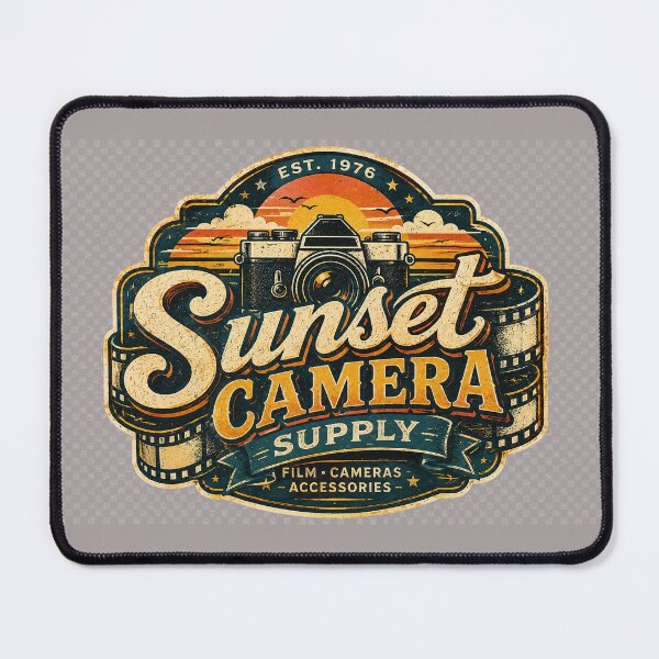 Item preview, Sunset Camera Supply Vintage Photography Store Logo designed and sold by Golden Era Studio.