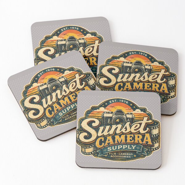 Item preview, Sunset Camera Supply Vintage Photography Store Logo designed and sold by Golden Era Studio.