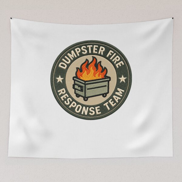 Item preview, Dumpster Fire Response Team Sarcastic Professional Humor designed and sold by RetroMini2026.