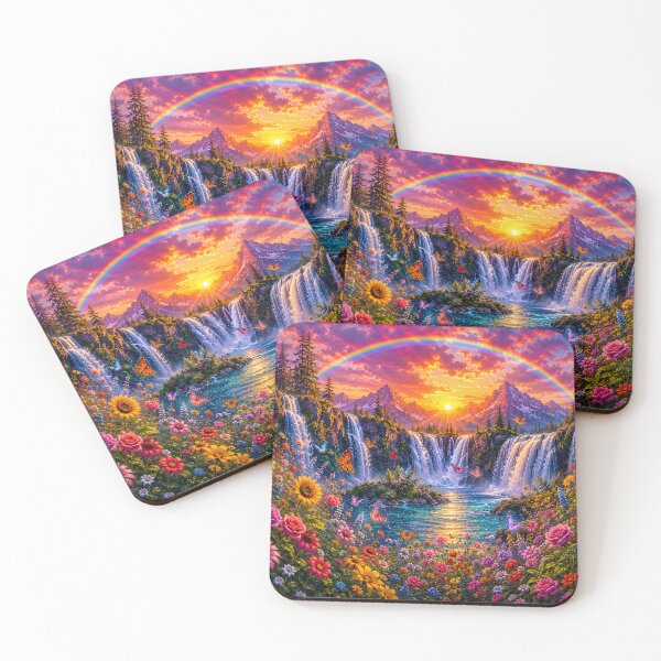Item preview, Rainbow Waterfalls designed and sold by Groovy Day's Revival Studio.