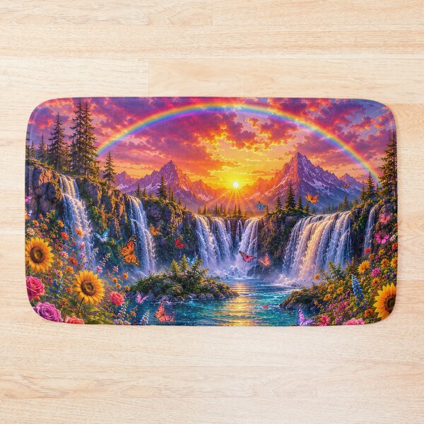 Item preview, Rainbow Waterfalls designed and sold by Groovy Day's Revival Studio.