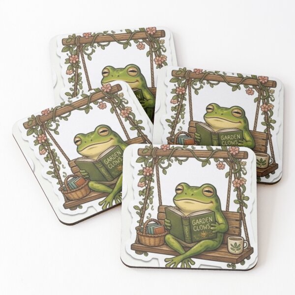 Item preview, Cozy Frog Reading on Garden Swing designed and sold by AtlasPixel.
