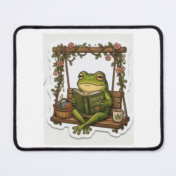 Item preview, Cozy Frog Reading on Garden Swing designed and sold by AtlasPixel.