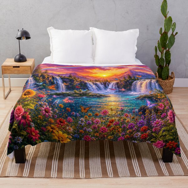 Item preview, Rainbow Waterfalls designed and sold by Groovy Day's Revival Studio.