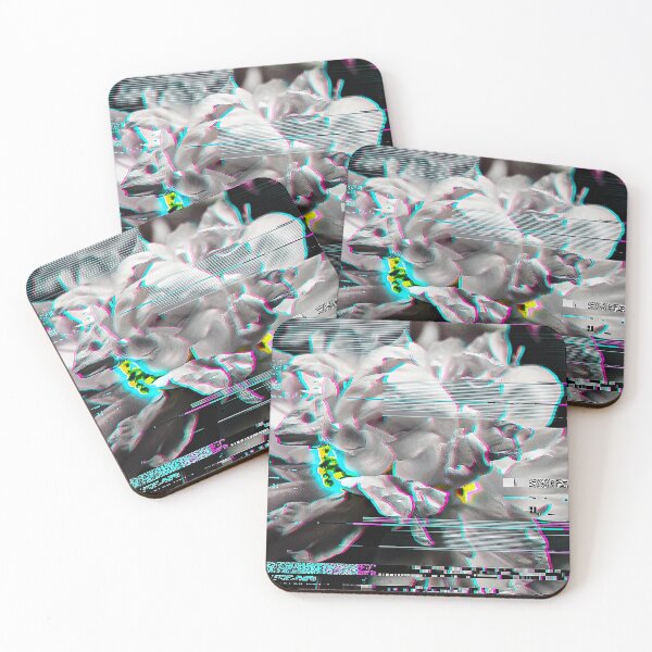 Item preview, Monochrome Glitch Aesthetic Floral Art designed and sold by Apex_Visuals.