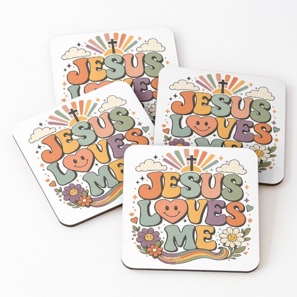 Item preview, Jesus Loves Me Retro Christian Artwork designed and sold by dfranc.