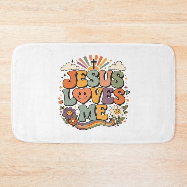 Item preview, Jesus Loves Me Retro Christian Artwork designed and sold by dfranc.
