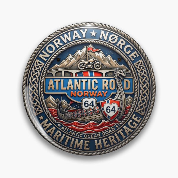 Item preview, Atlantic Ocean Road ,Norway Heritage Kongeriket Noreg designed and sold by gear-posters.