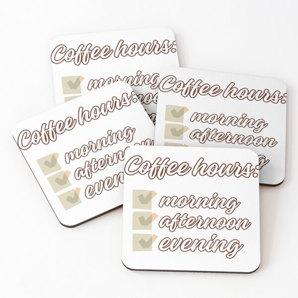 Item preview, Coffee Hours Checklist Morning Afternoon Evening designed and sold by Lorens Designs.