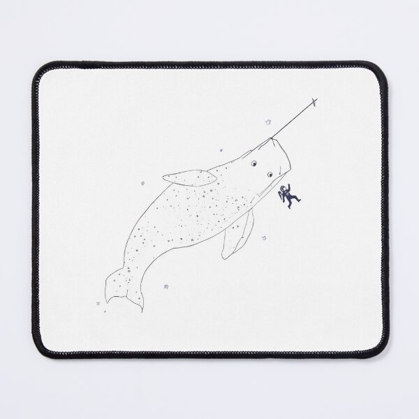 Item preview, Minimalist Cosmic Whale and Astronaut Line Art designed and sold by 77Clover.