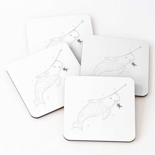 Item preview, Minimalist Cosmic Whale and Astronaut Line Art designed and sold by 77Clover.