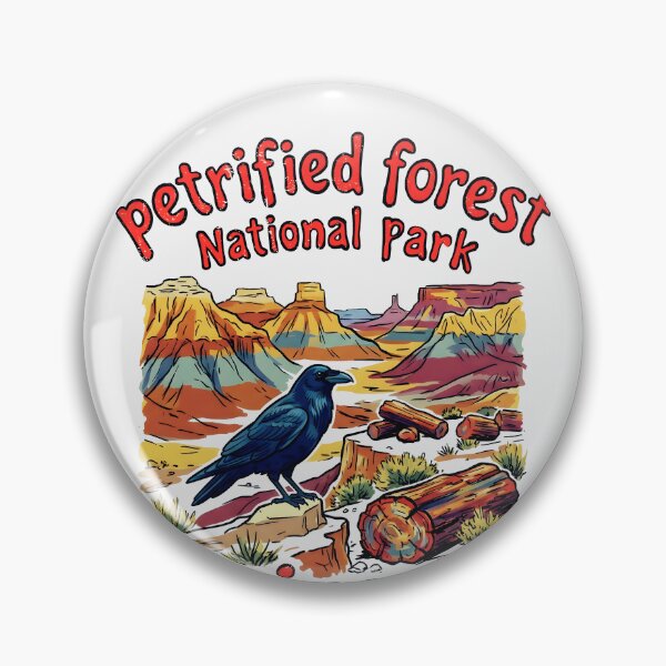 Item preview, Petrified Forest National Park Arizona Cute Raven Landscape designed and sold by HowToCanadian.