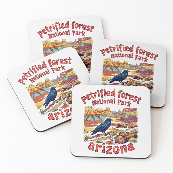 Item preview, Petrified Forest National Park Arizona Cute Raven Landscape designed and sold by HowToCanadian.