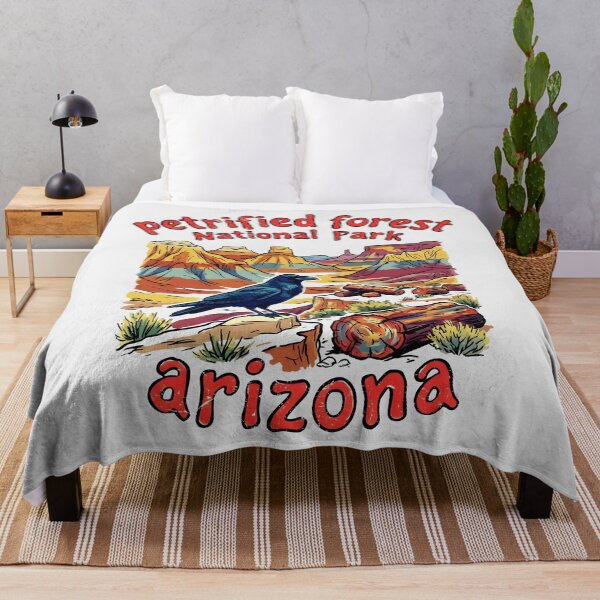 Item preview, Petrified Forest National Park Arizona Cute Raven Landscape designed and sold by HowToCanadian.
