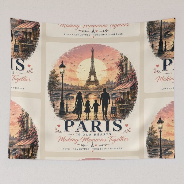 Item preview, Paris Family Memories Together in Our Hearts designed and sold by BagFactoryUK.