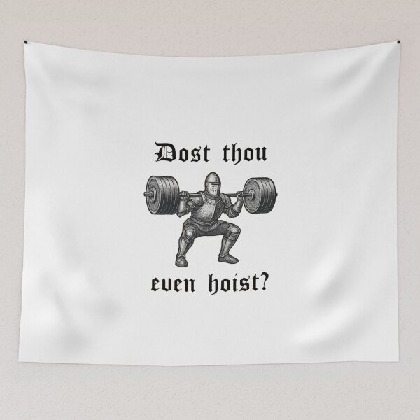 Item preview, Dost Thou Even Hoist? Knight Weightlifter Workout Gym designed and sold by Gbriel3.