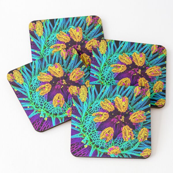 Item preview, Vibrant Neon Microscopic Botanical Art designed and sold by Apex_Visuals.