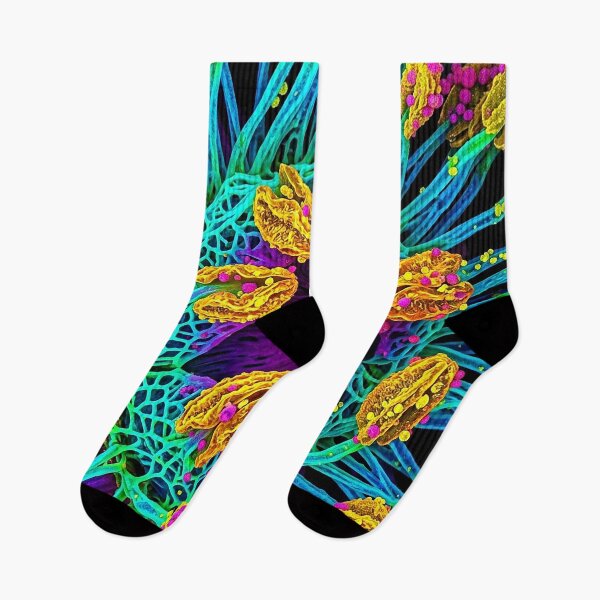 Item preview, Vibrant Neon Microscopic Botanical Art designed and sold by Apex_Visuals.
