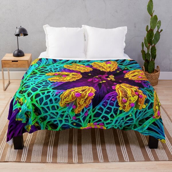 Item preview, Vibrant Neon Microscopic Botanical Art designed and sold by Apex_Visuals.