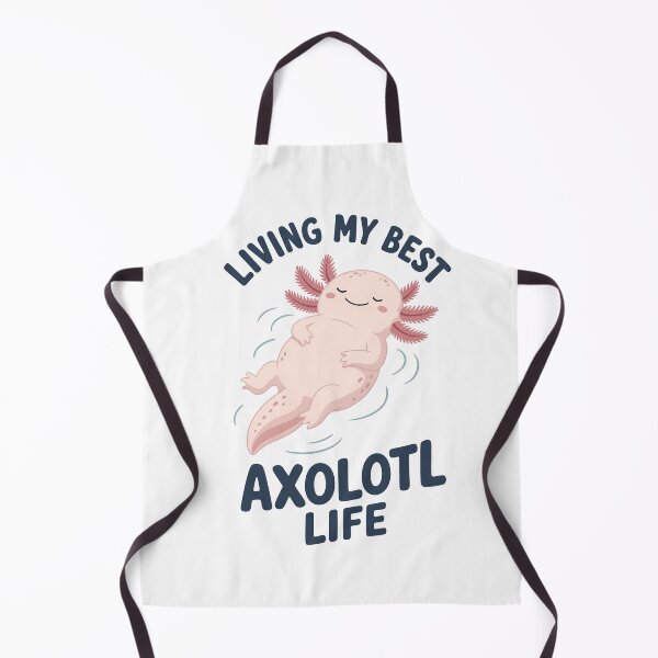 Item preview, Cute Axolotl Cartoon Character - Living My Best Axolotl Life designed and sold by RGShirtWorks.