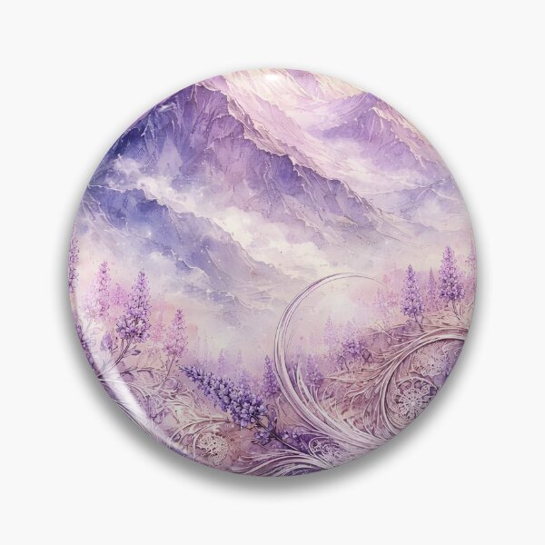 Item preview, Lavender Mountain Watercolor  designed and sold by sigmaartstudio.