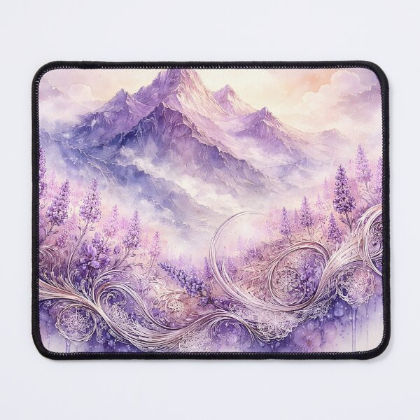 Item preview, Lavender Mountain Watercolor designed and sold by sigmaartstudio.