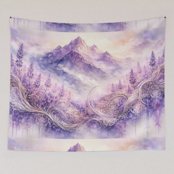 Item preview, Lavender Mountain Watercolor  designed and sold by sigmaartstudio.