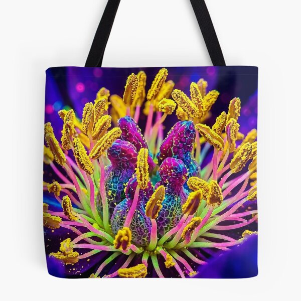 Item preview, Vibrant Neon Macro Botanical Art designed and sold by Apex_Visuals.