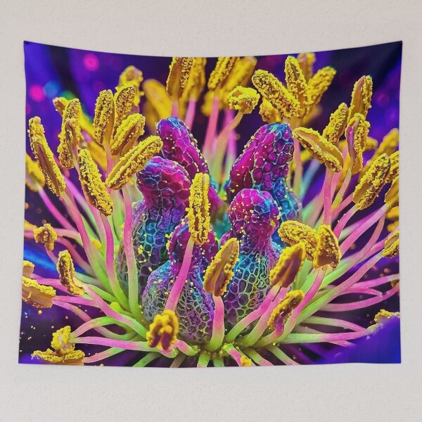 Item preview, Vibrant Neon Macro Botanical Art designed and sold by Apex_Visuals.